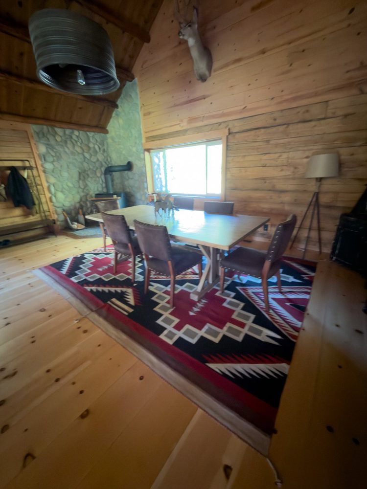 Log Cabin Dining Rug Sample